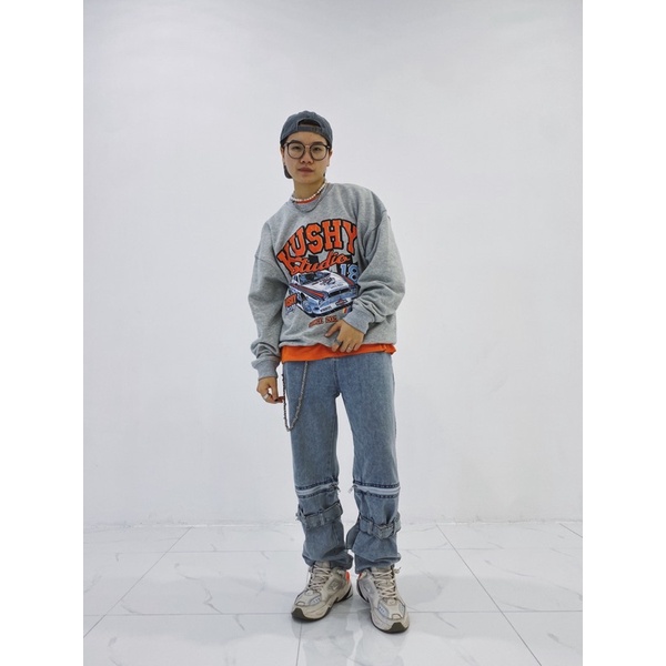 Quần Jeans Zip Unisex - Quần Bò Zip Unisex