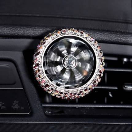 Sáp thơm oto cài cửa gió hình cánh quạt đính đá sang trọng