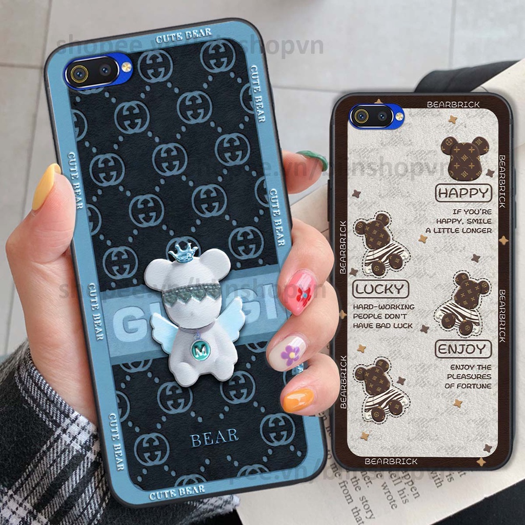 Ốp Realme C1 / C2 hình gấu bear brick đẹp độc lạ, thời trang, cá tính