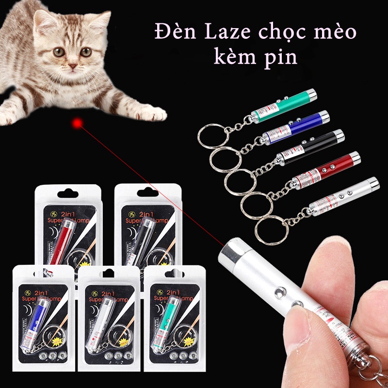 Đèn Laze Chọc Mèo, Kèm Pin Đồ Chơi Chó Mèo