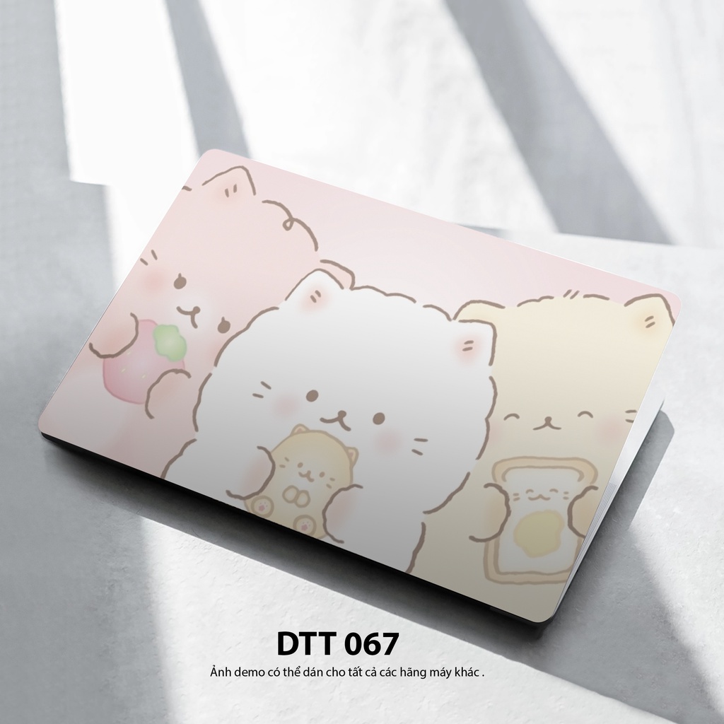 Bộ skin dán laptop mẫu Mèo Cute - Decal Dán có cho Dell, Hp, Asus, Lenovo, Acer, MSI, Surface,Vaio, Macbook