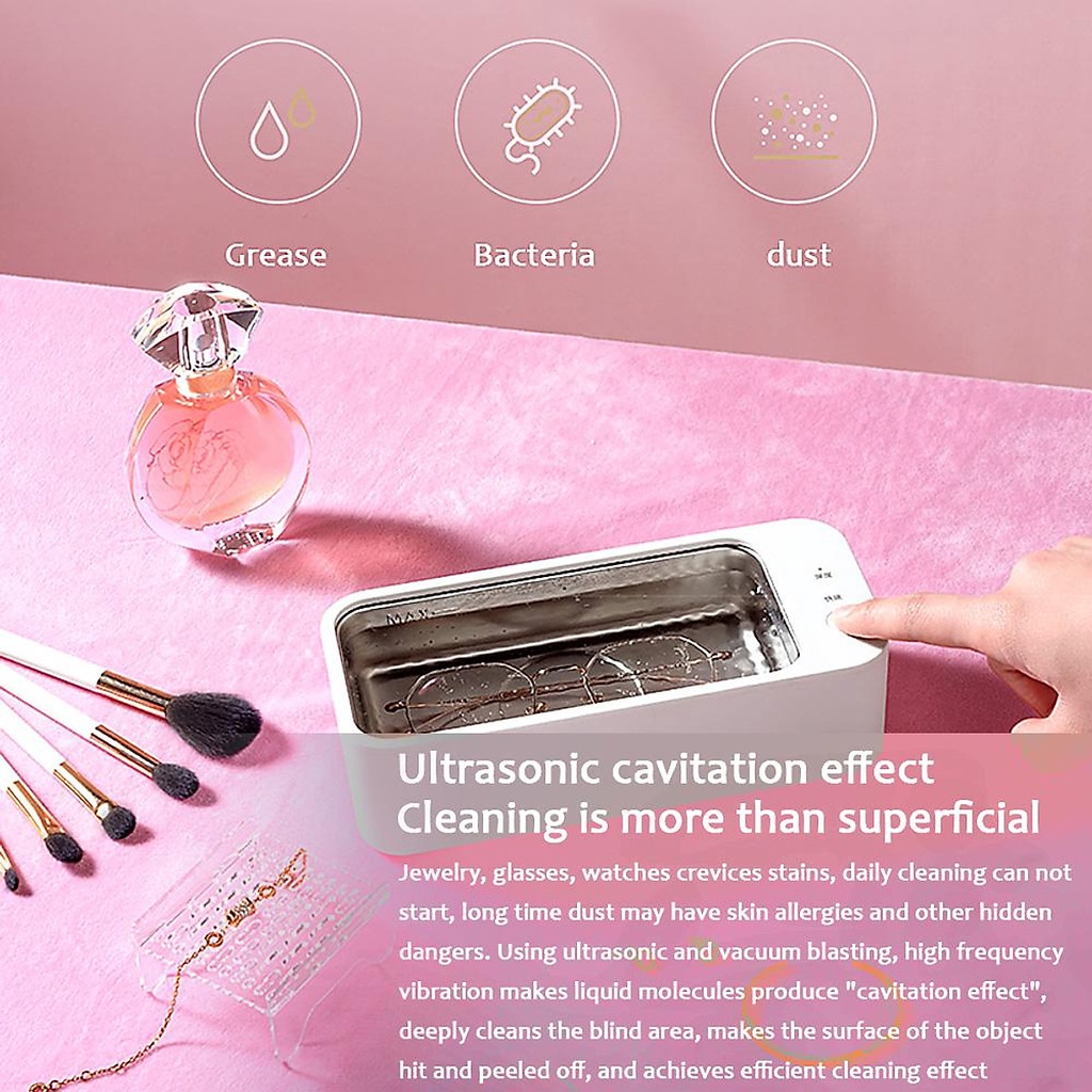 Máy làm sạch bằng sóng siêu âm đa năng Lofans CS-602 - Vệ sinh trang sức/ kính mắt/ đồng hồ/ ty giả/ thìa dĩa ...