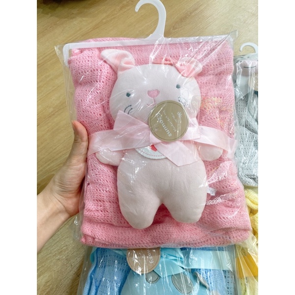 Chăn lưới Sunozy tặng kèm gấu bông