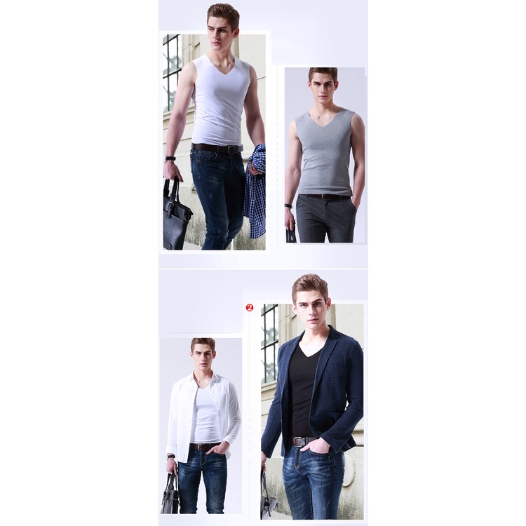 Áo thun thể thao AOKANG sát nách cổ chữ V vải lụa mát không đường may thời trang mùa hè cho nam