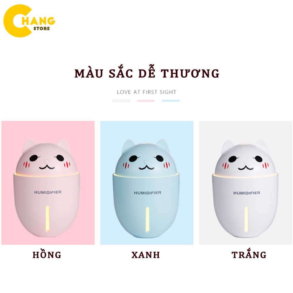 Máy Phun Sương Tạo Độ Ẩm 3 Tác Dụng Hình Mèo