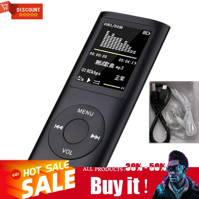 ☪ Music Player Radio HIFI Mp3 Player Digital LCD Screen Voice Recording FM Player