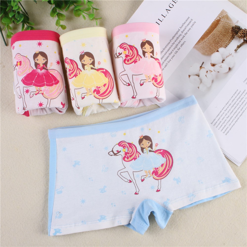 4PCS / Lot Soft cotton kids underwear Children underwear Breathable female panties Panties for girls cute Cartoon