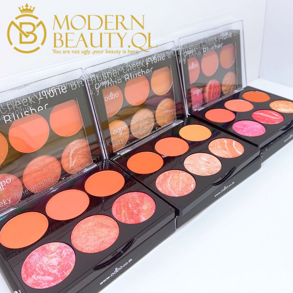 Phấn má hồng và bắt sáng 6 ô ODBO