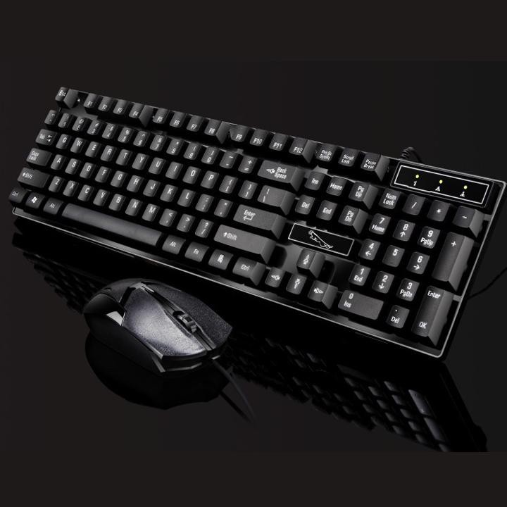 Bộ bàn phím và chuột Q17 giả cơ game chuyên dụng (Màu đen)