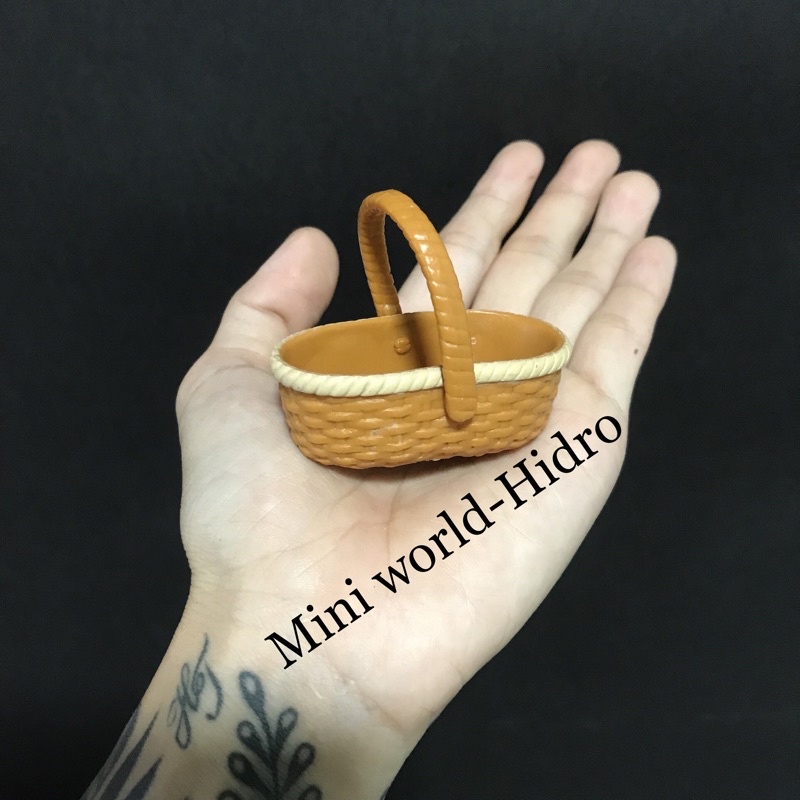 Set combo mô hình giỏ bánh mì mứt bánh trái nước ngọt mini tí hon tỉ lệ 1/12 1/8 dành trang trí nhà búp bê