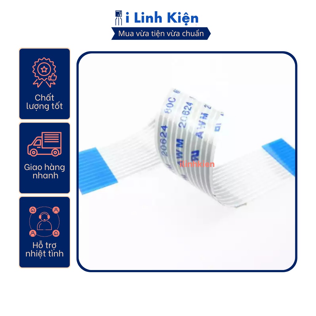 Cáp FFC 16P thuận 1.0mm dài 20cm