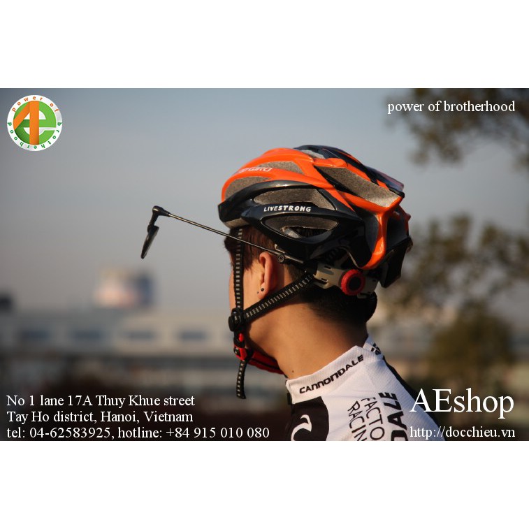 Gương gằn mũ bảo hiểm cho người đi xe đạp