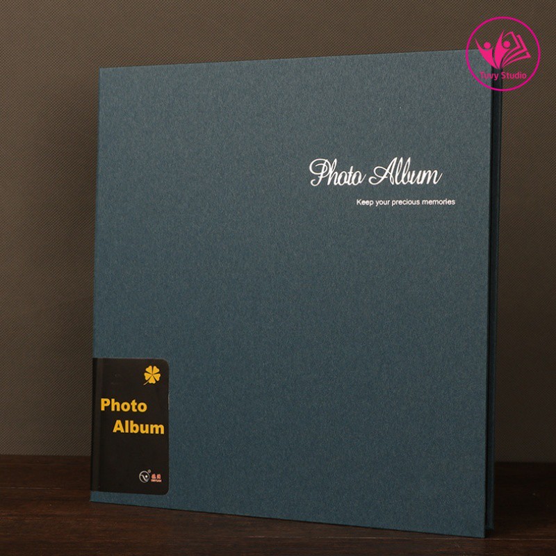 Album ảnh cỡ 27x29 cm có sẵn keo dán bìa giấy da lộn sang trọng sẵn hàng tại Tú Vy Studio