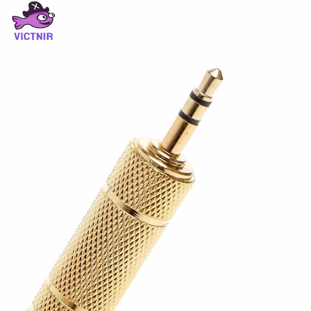 6.5Mm 1/4 Female To 3.5Mm 1/8 Male Stereo Audio Mic Plug Adapter Jack New