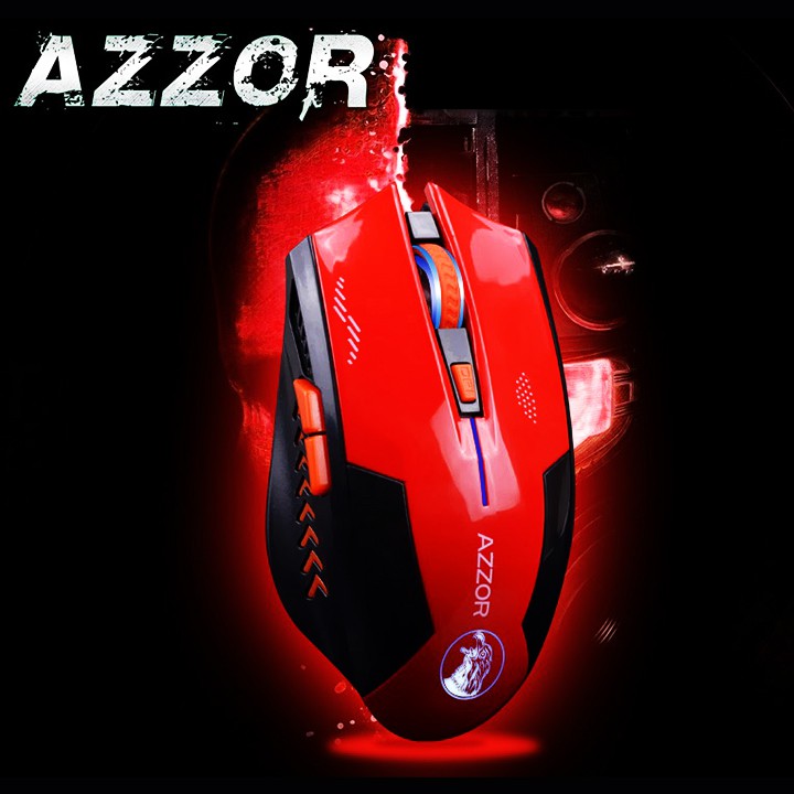 Chuột máy tính không dây tự sạc pin AZZOR EAGLE cực ngầu (Đen &Đỏ) | BigBuy360 - bigbuy360.vn