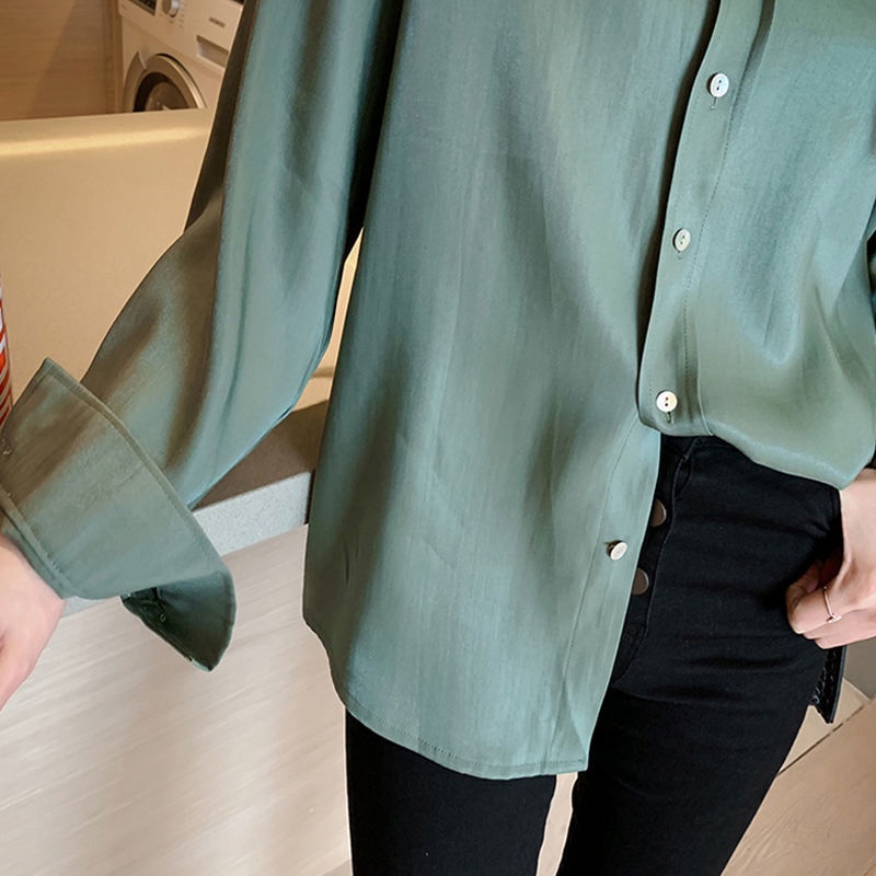 Áo Sơ Mi Dài Tay Dáng Rộng Thiết Kế Mới Thời Trang Mùa Xuân Dành Cho Nữ 2022
