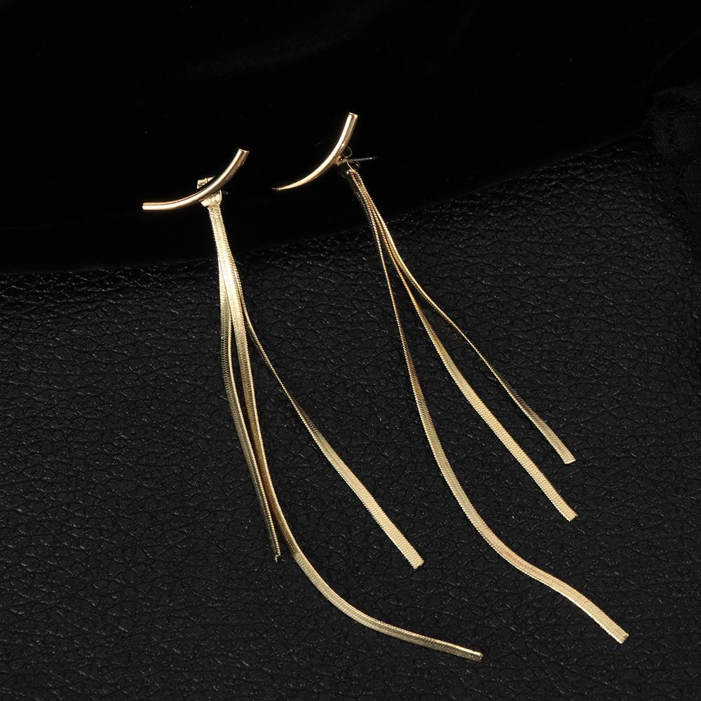 LEILY Khuyên Tai Chuỗi Dài Hình Học Lộng Lẫy