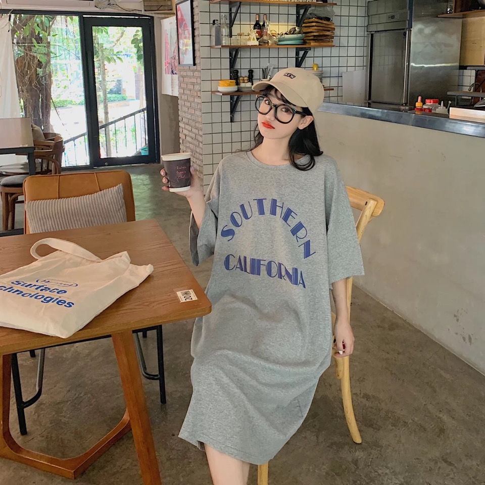 Vasy/đầm Thun Dáng Dài Rộng Che Bụng Phong Cách Mùa Hè 300 Jin Kích Thước Lớn Phong Cách Mới Cho Nữ