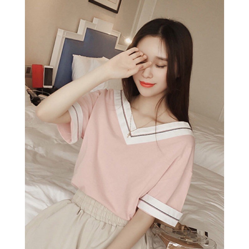 95k áo Hồng cổ V