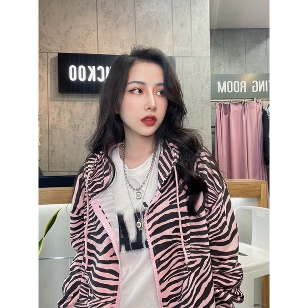 Áo Khoác Khóa Kéo Phong Cách Zebra - Mã Số: Hd070