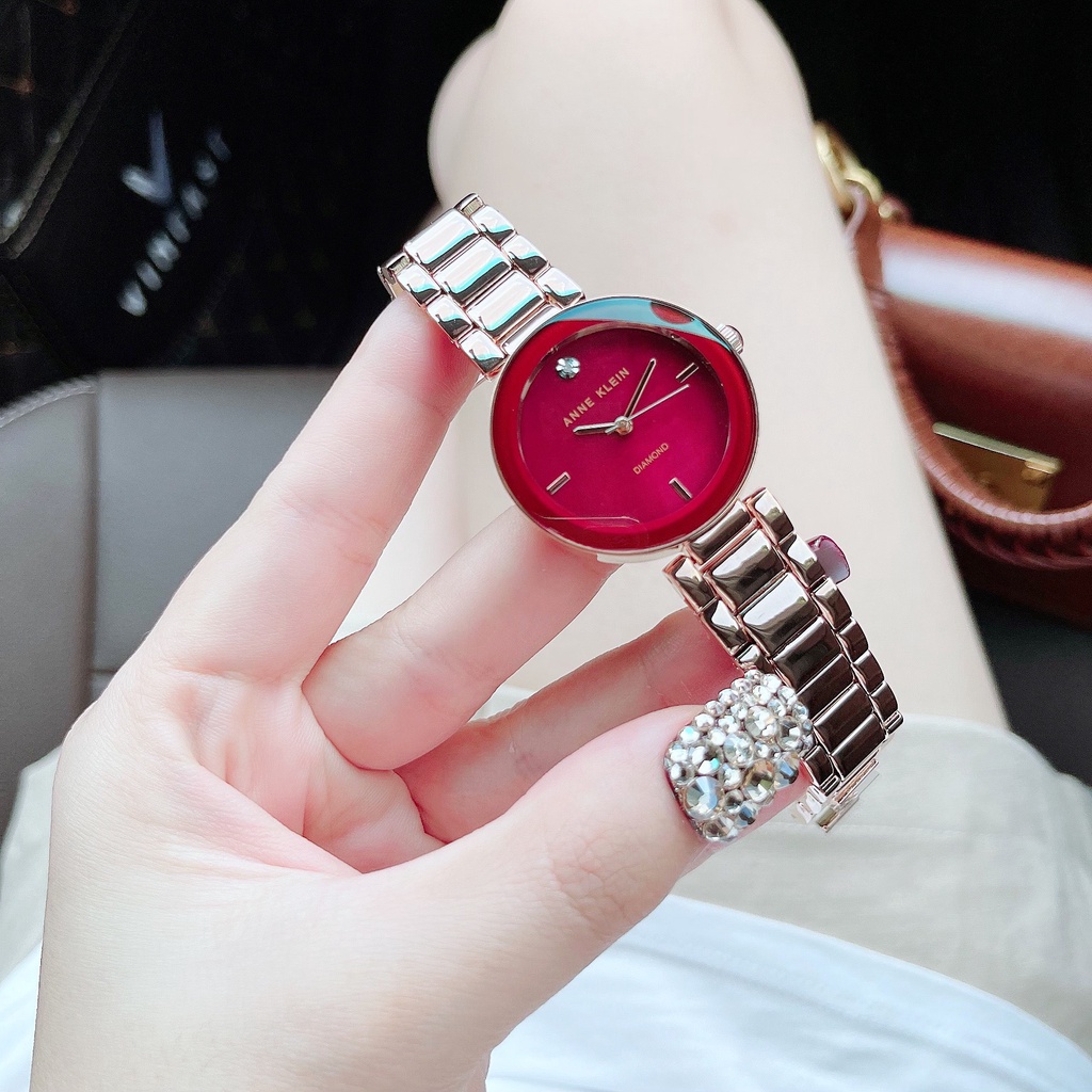 Đồng hồ nữ Anne Klein mặt tròn case 32mm