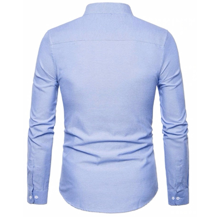 Áo sơ mi nam cổ tàu kẻ sọc thời trang | BigBuy360 - bigbuy360.vn