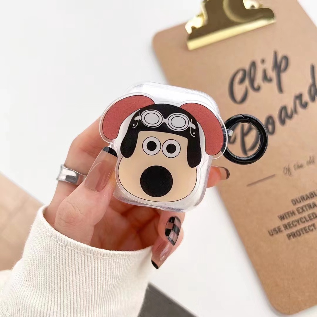 Vỏ Bảo Vệ Hộp Sạc Tai Nghe Bluetooth AirPods 1 2 pro 3 2021 gen3 Bằng Silicon Tpu Trong Suốt Họa Tiết Chú Chó Dễ Thương