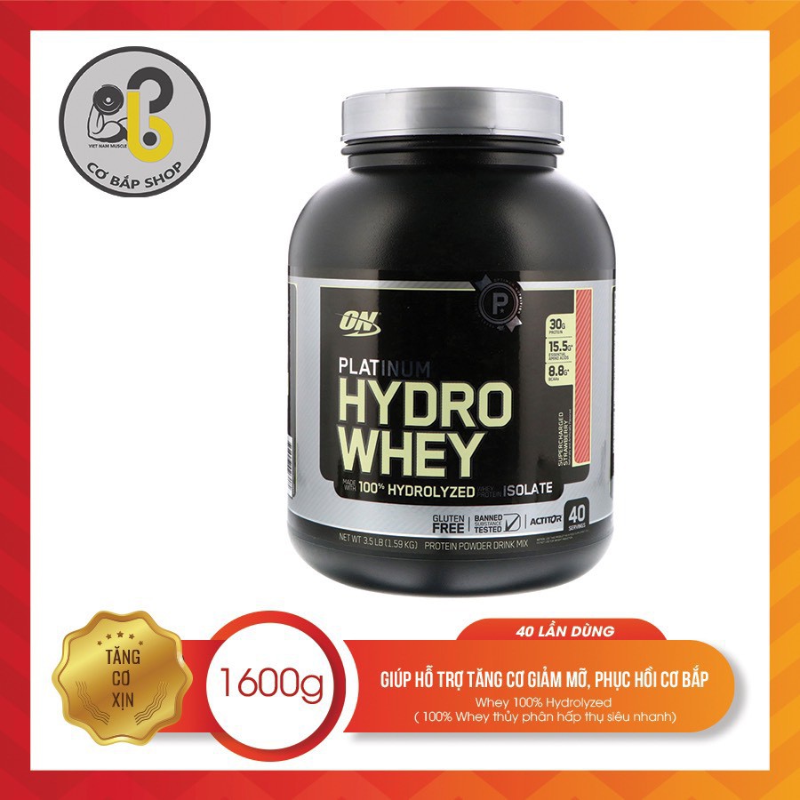 Sữa Tăng Cơ Giảm Mỡ Siêu Tinh Khiết PLATINUM HYDRO WHEY 3.5lbs ( 40 lần dùng )