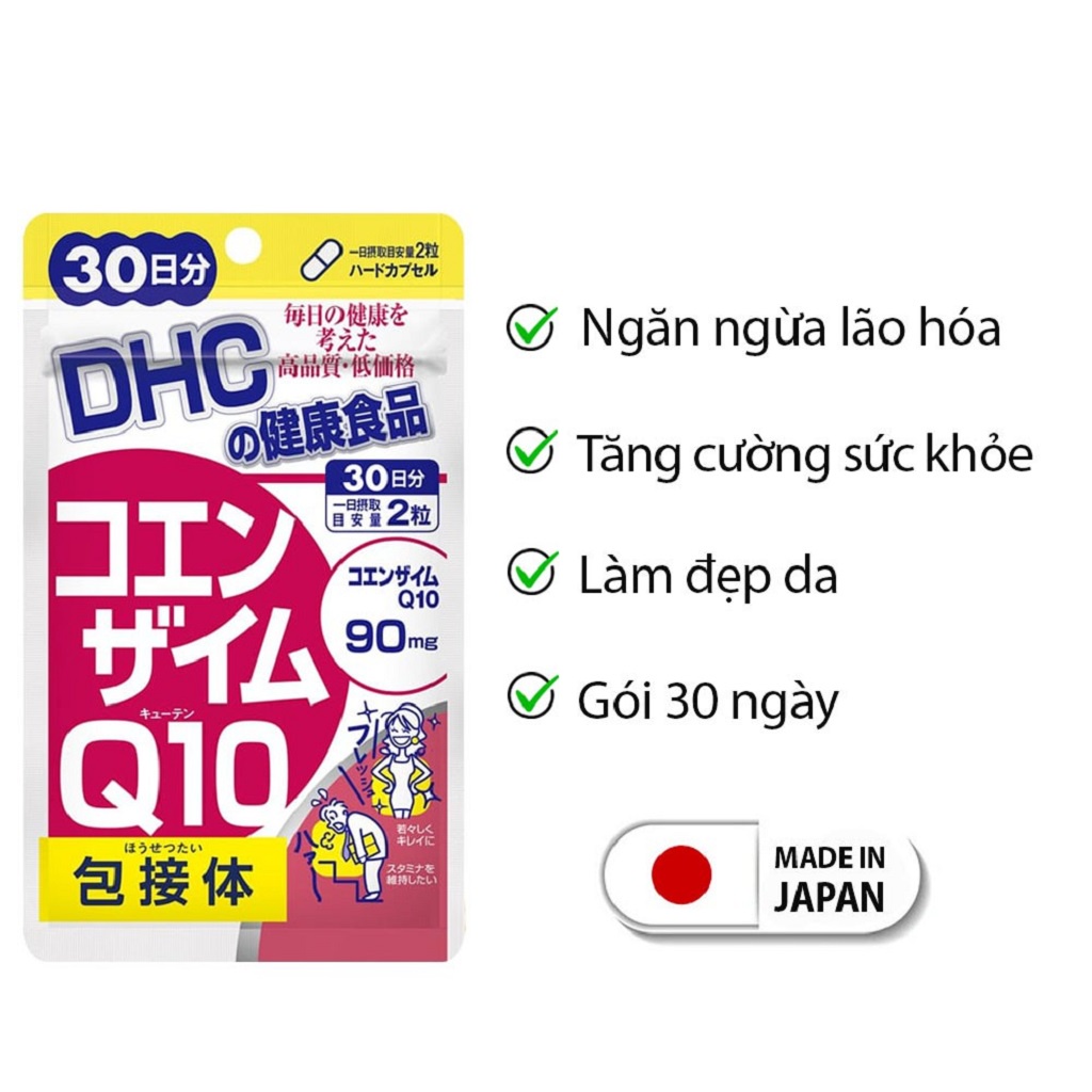 [Mã COSGLORIAT4 -8% đơn 250K] Viên uống Chống lão hóa trẻ da DHC COENZYME Q10