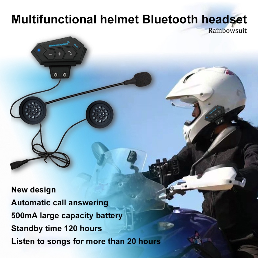 RB- BT12 Bluetooth 4.2 Noise Reduction Mini Motor Bike Interphone Headphone