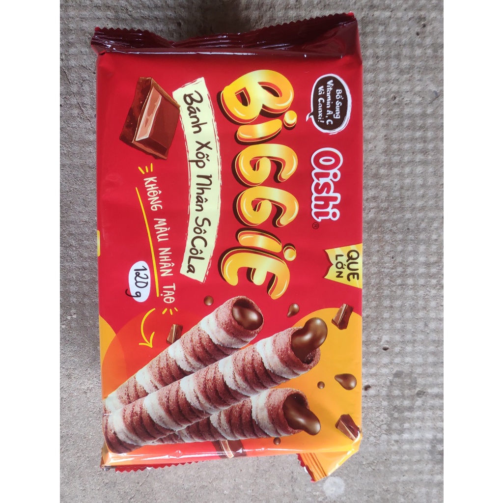 Bánh Quế Biggie Oishi Nhân Dâu, Socola