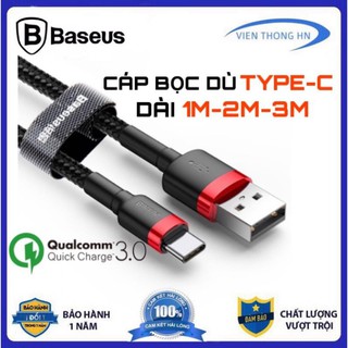 Cáp sạc type c nhanh Baseus qc 3.0 cho andoird dây dài 1m 2m 3m cafule - vienthonghn