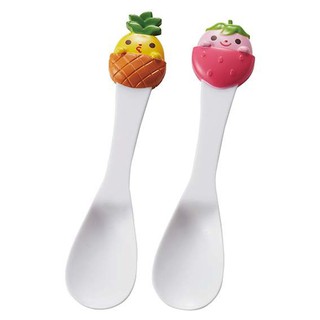Set 2 thìa ăn kem, sữa chua, bánh hình trái cây Hàng Nhật Chính Hãng