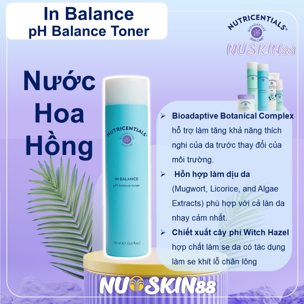 In Balance pH Balance Toner Nước Hoa Hồng Dành Cho Da Thường/ Khô