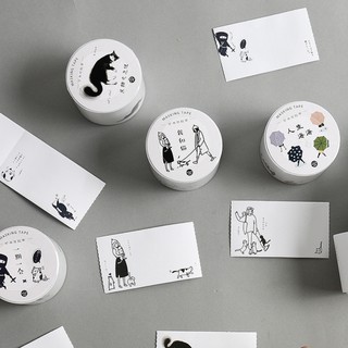 Washi dạng giấy note chủ đề Mèo cưng (4cmx5m)