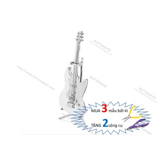 Mô Hình Lắp Ghép kim Loại 3D Đàn Guitar Điện