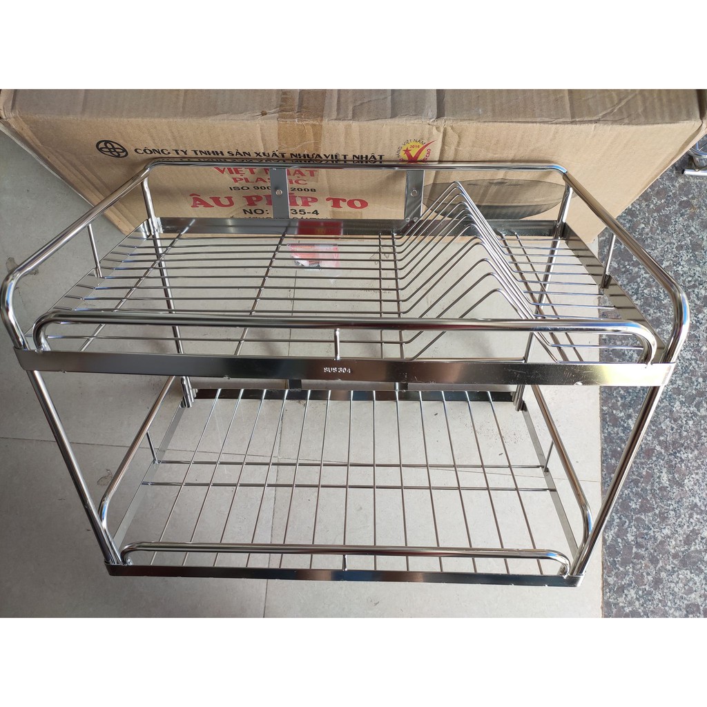 kệ, trạn úp chén, bát gắn tường inox 2 tầng | BigBuy360 - bigbuy360.vn