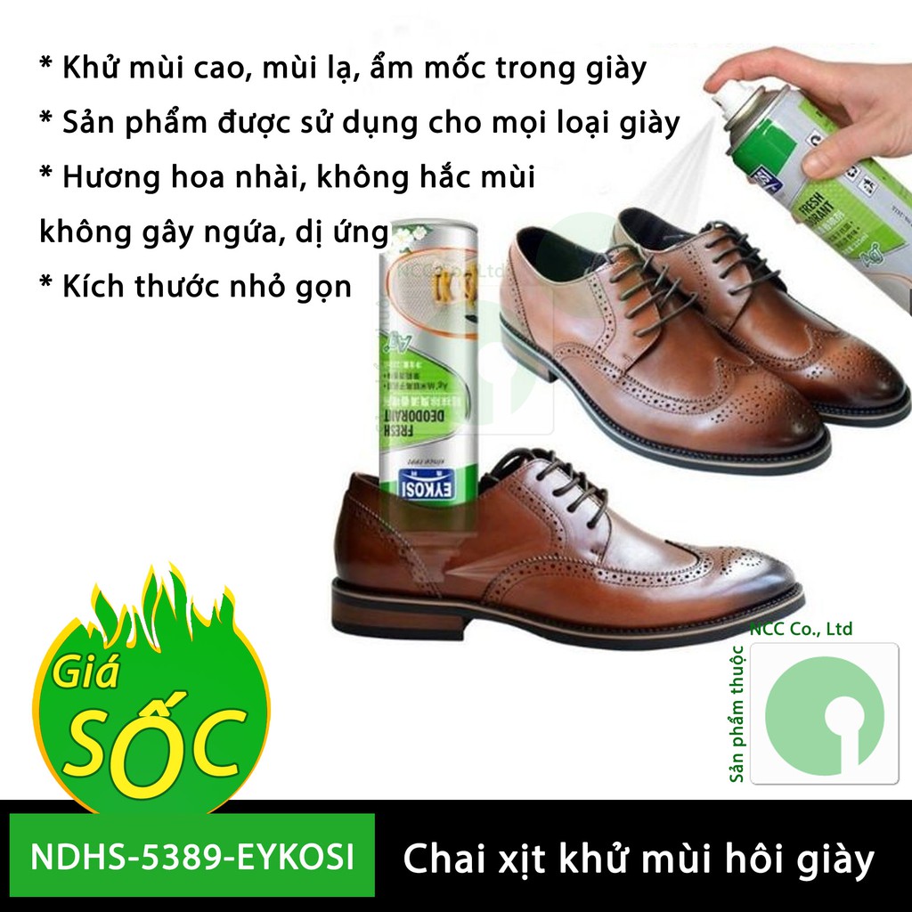 Chai xịt khử mùi giày dép của nam lẫn nữ - NDHS-5389-EYKOSI