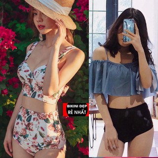 Bikini 1 mảnh LUHAZO đồ bơi nữ đi biển liền thân kín đáo sexy Hàn Quốc nâng ngực có gọng 2515 DK2T102