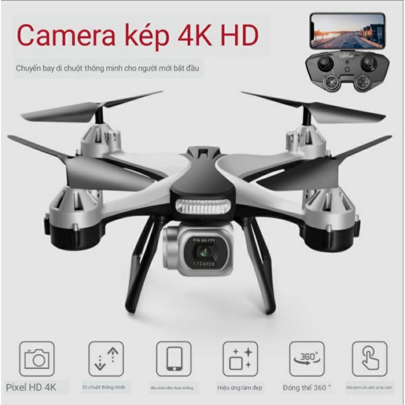 Máy bay điều khiển từ xa camera HD 4K. Trải ngiệm Flycam chất lượng giá rẻ