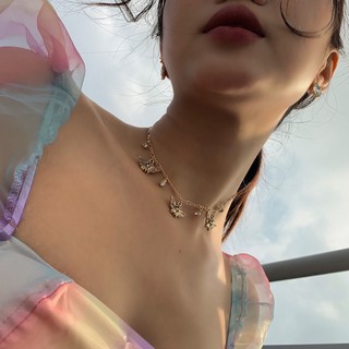 Vòng “Angel” choker dây mảnh mặt angel kết hợp cùng đá trắng