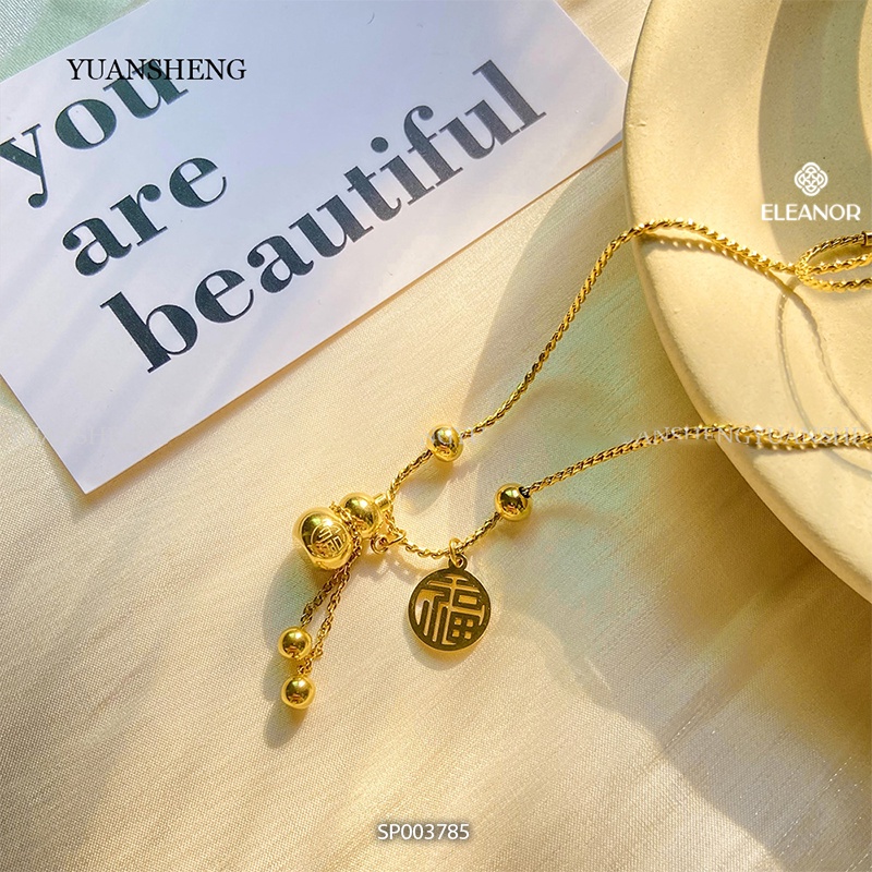 Lắc tay dây rút Eleanor Accessories mặt hồ lô phụ kiện trang sức phong cách Hàn Quốc