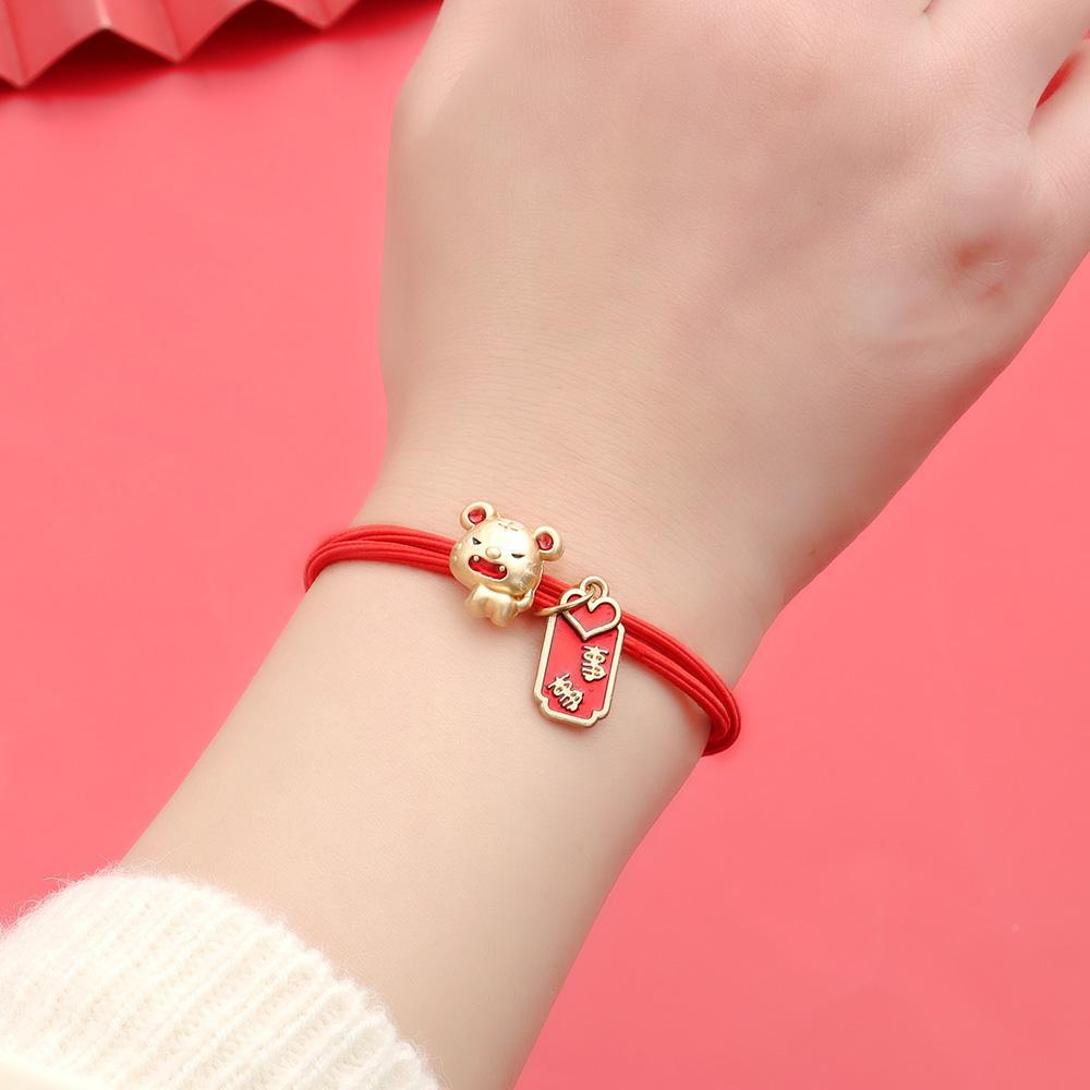 Vòng Tay Tình Bạn Mặt Hình Con Hổ Thắt Nút Thời Trang