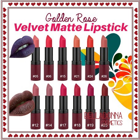 Son lì lâu phai Golden Rose Velvet Matte Lipstick | BigBuy360 - bigbuy360.vn