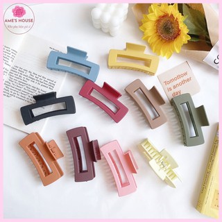 Kẹp Tóc Càng Cua Bằng Nhựa Cao Cấp Hình Chữ Nhật Nhiều Màu Sắc Cực Sang