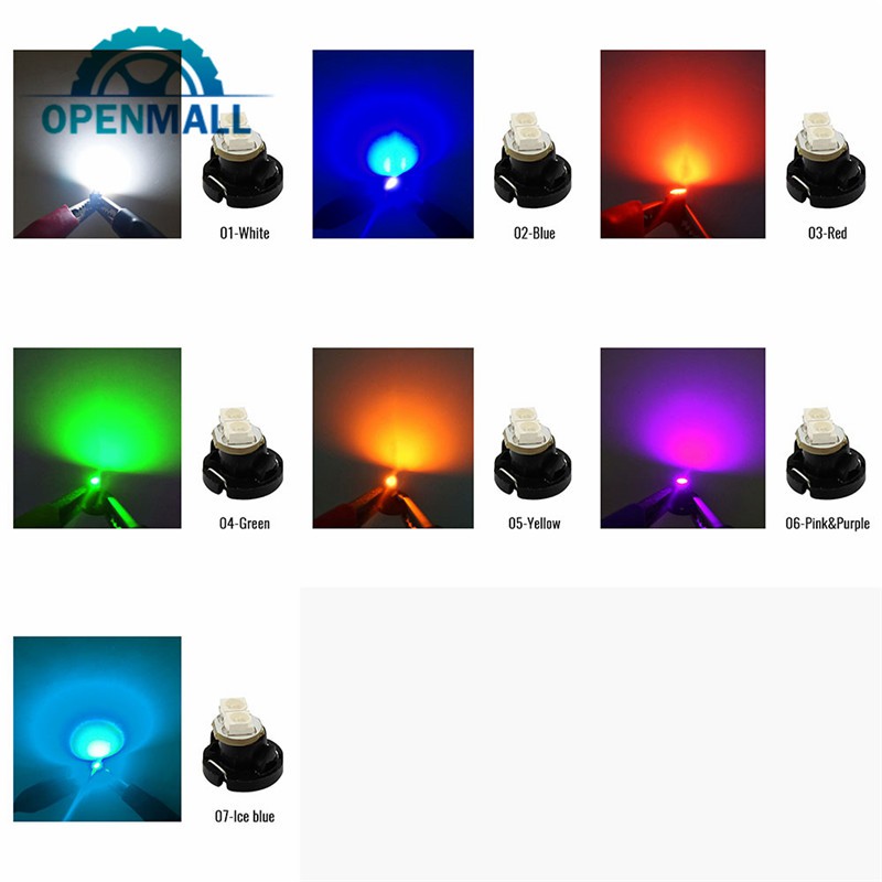 Bộ 10 đèn led ô tô t4 2smd bảng bảng đồng hồ hồ xe hơi