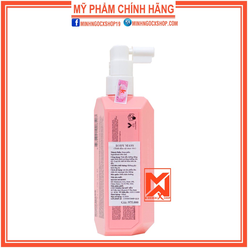 Xịt chống rụng kích mọc tóc MURPHY BODY MASS 100ml chính hãng