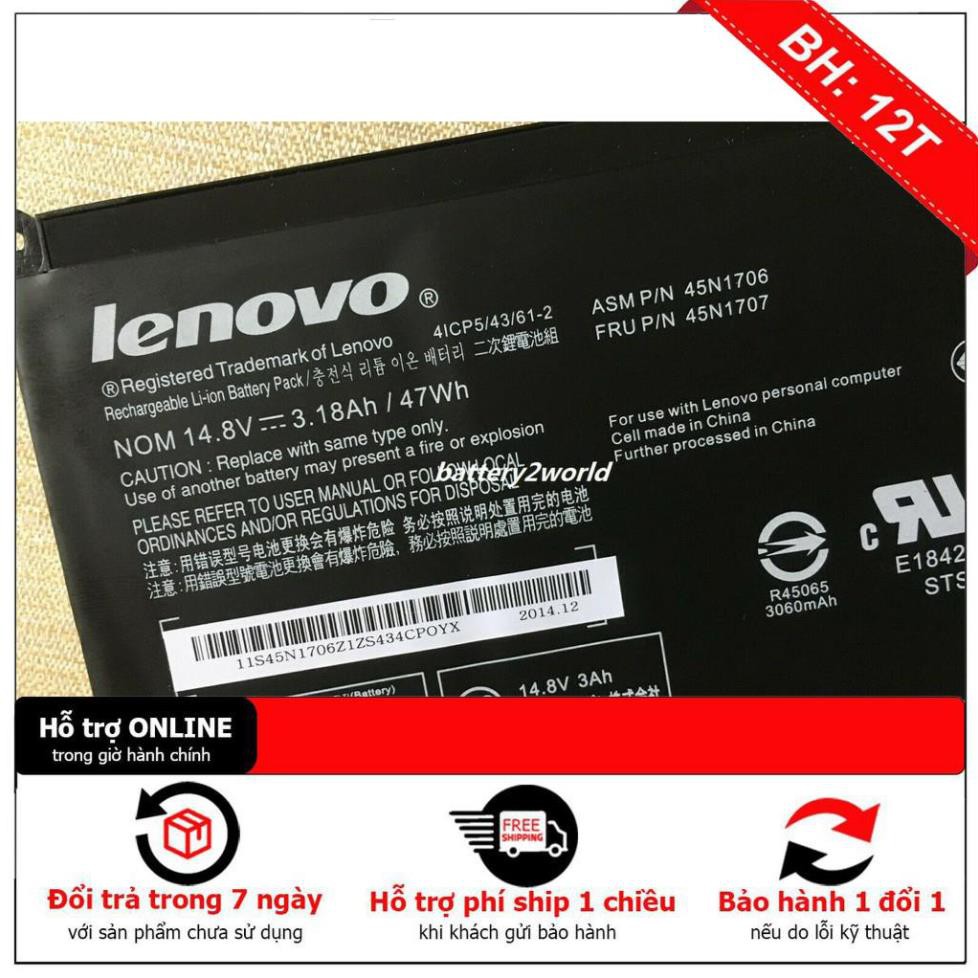 Pin Laptop Lenovo ThinkPad Yoga S1 Yoga 12 45N1704 45N1705 45N1706 45N1707