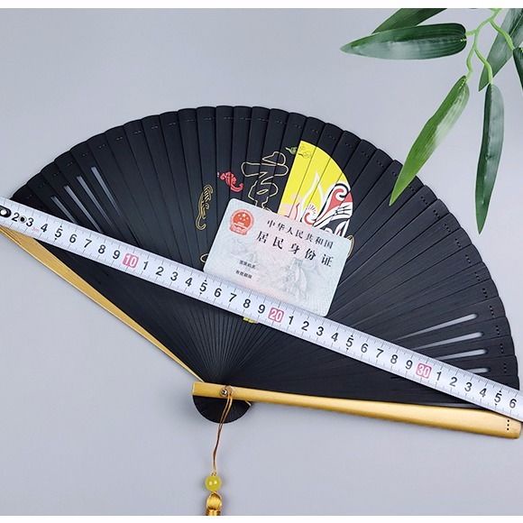 Quạt tre toàn diện 20cm phong cách Trung Hoa