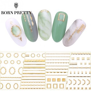 BORN PRETTY Tấm Miếng Dán Trang Trí Móng Tay 3d Nghệ Thuật
